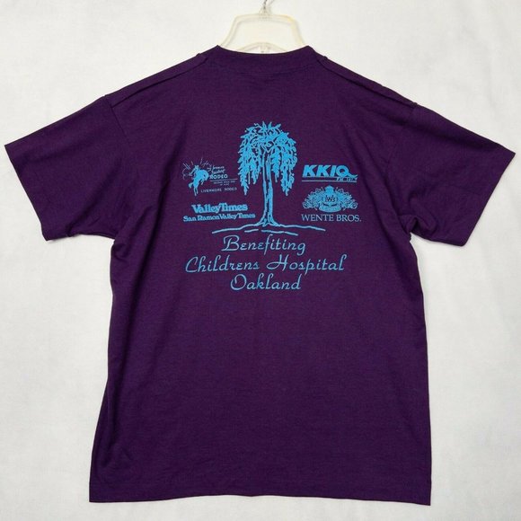 Vintage Mullberry's Grape Escape 1993 T Shirt Purple Single Stitch Men's Large L - Picture 5 of 9